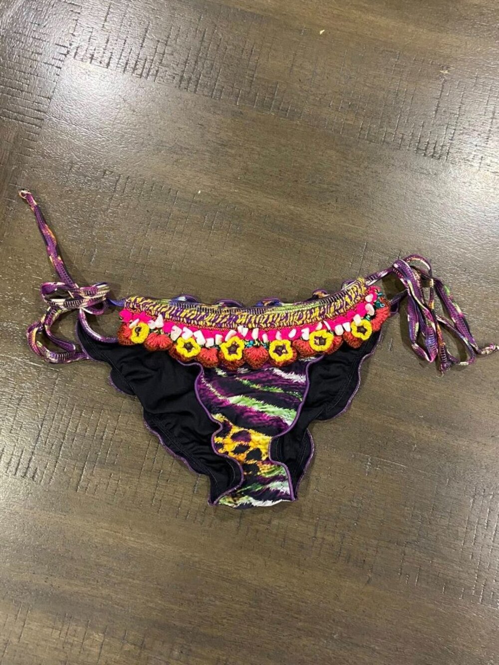 AGUA BENDITA MULTICOLOR SWIMSUIT BOTTOMS WITH STONE SIZE S